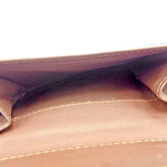 Celine Card Case Macadam Brown Blue Woman unisex Authentic Used - Picture 4 of 6